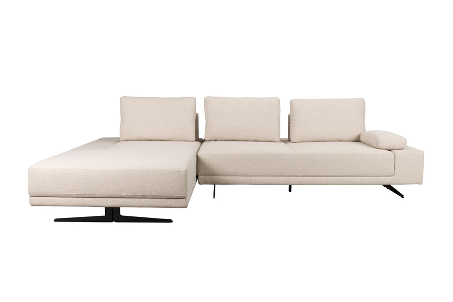 Shelly 3-zitsbank links chaise longue off-white