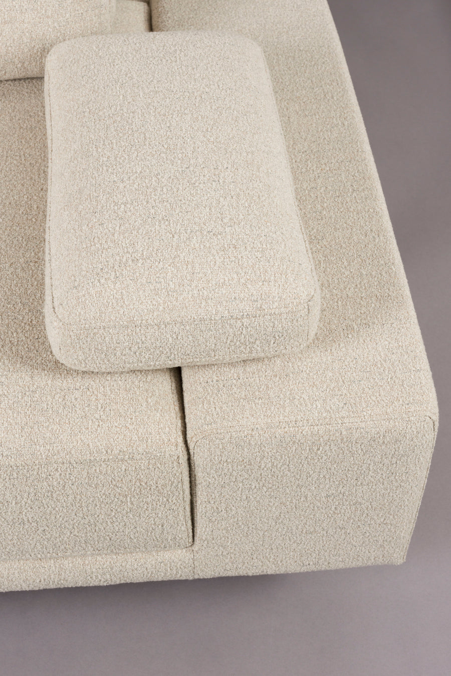 Shelly 3-zitsbank links chaise longue off-white