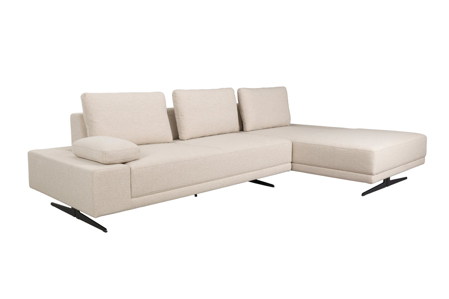Shelly 3-zitsbank rechts chaise longue off-white