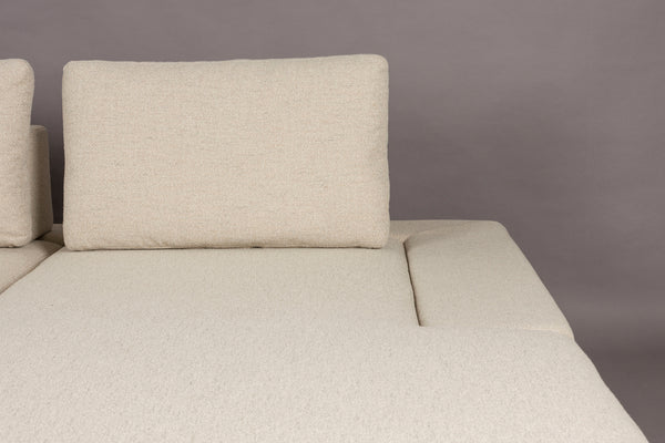 Shelly 3-zitsbank rechts chaise longue off-white