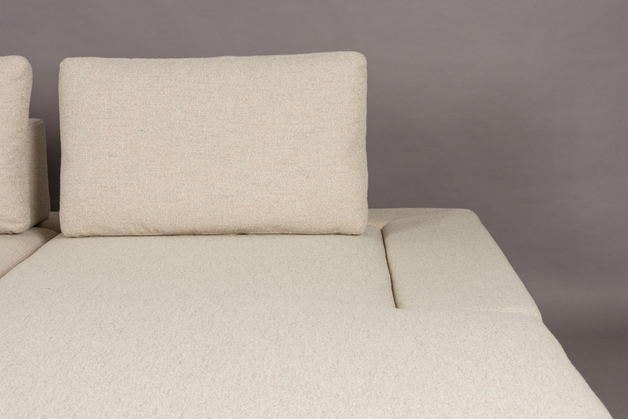 Shelly 3-zitsbank rechts chaise longue off-white