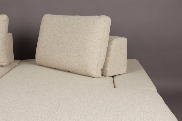 Shelly 3-zitsbank rechts chaise longue off-white