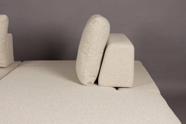 Shelly 3-zitsbank rechts chaise longue off-white