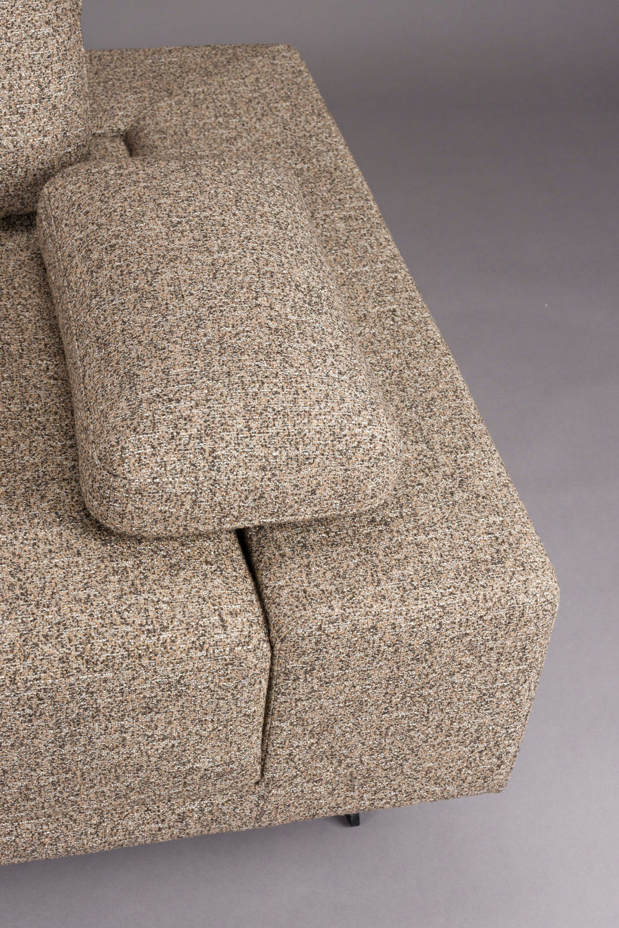Shelly 3-zitsbank links chaise longue beige