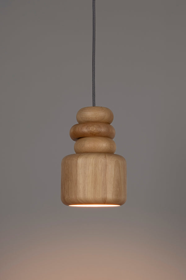 Hanglamp Dicky Naturel Eiken (set van 4)