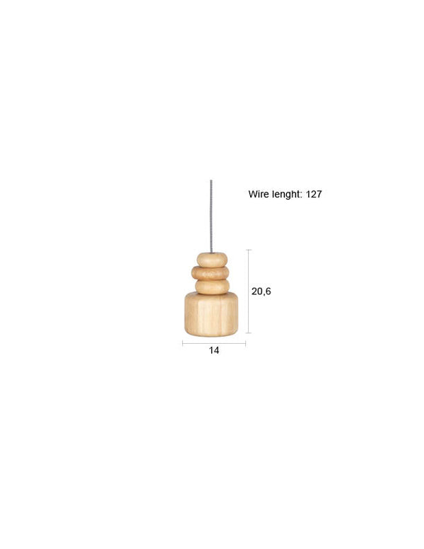 Hanglamp Dicky Naturel Eiken (set van 4)