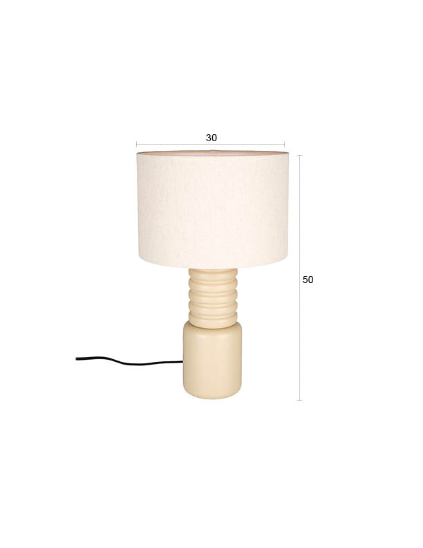 Six tafellamp beige