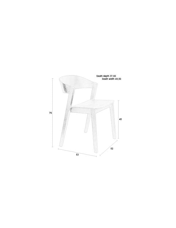 Stoel Wooz Naturel (set of 2)