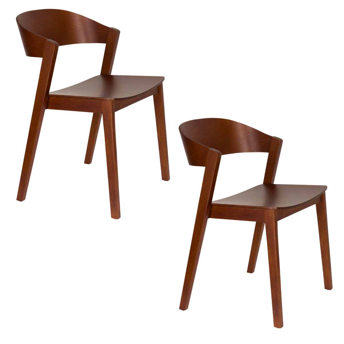 Stoel Wooz Notenhout (set of 2)