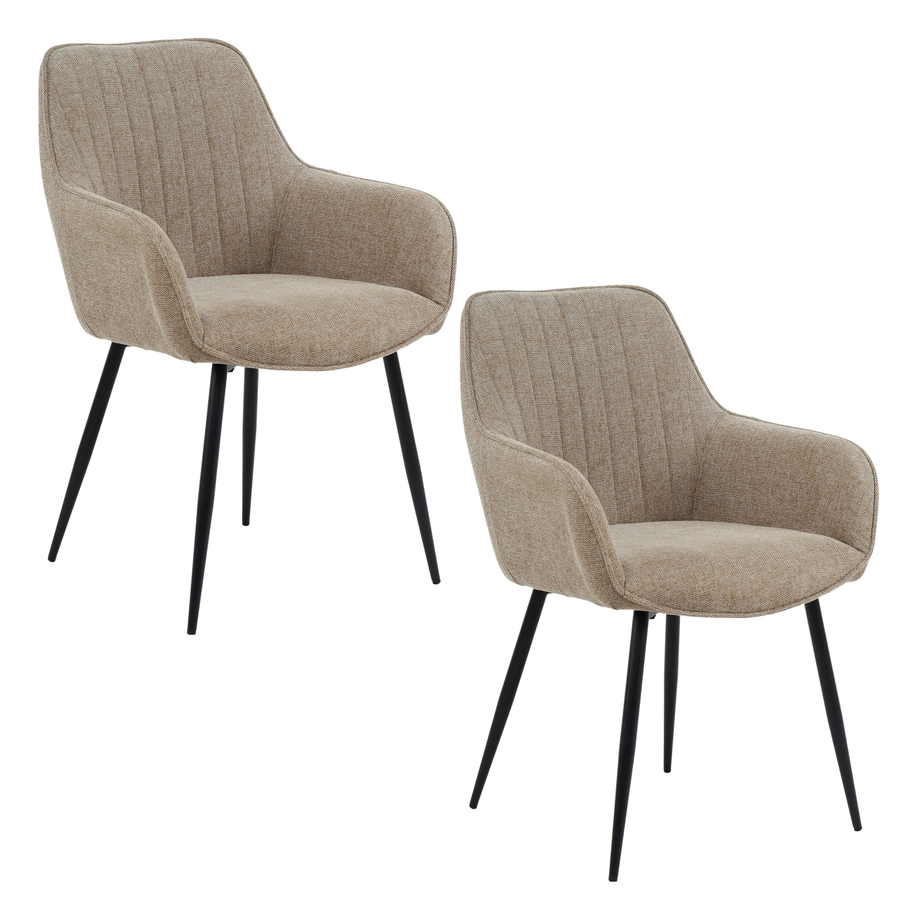 Stoel Maud Taupe (set of 2)