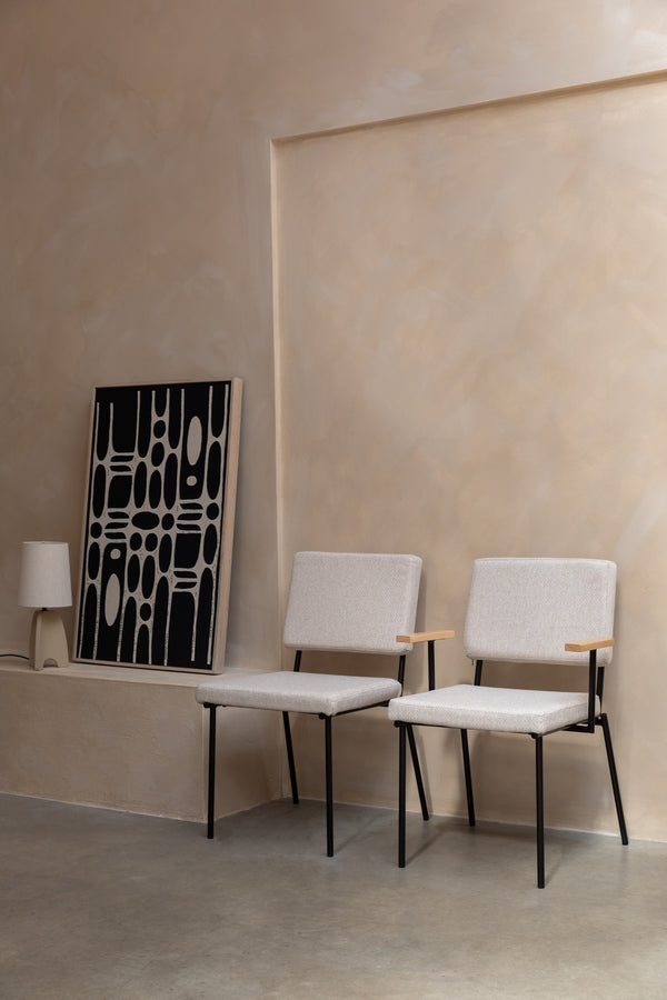 Fauteuil Fellow Gebroken wit (set van 2)