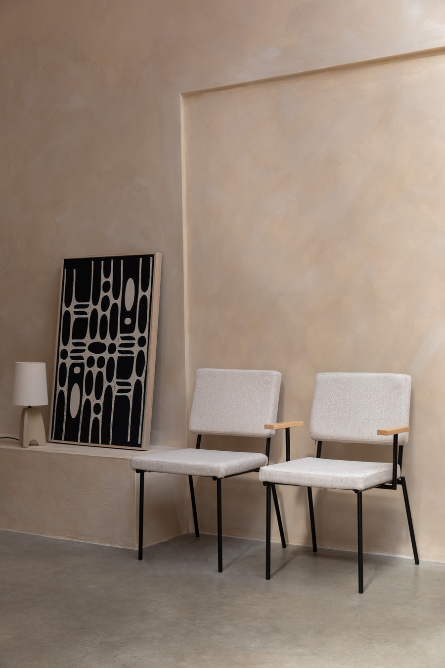 Fauteuil Fellow Gebroken wit (set van 2)