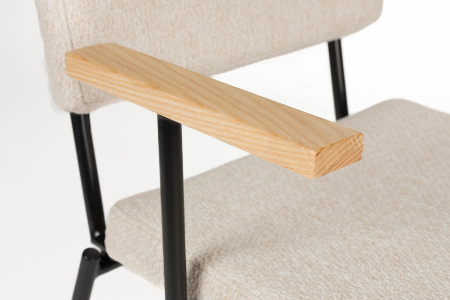 Fauteuil Fellow Gebroken wit (set van 2)