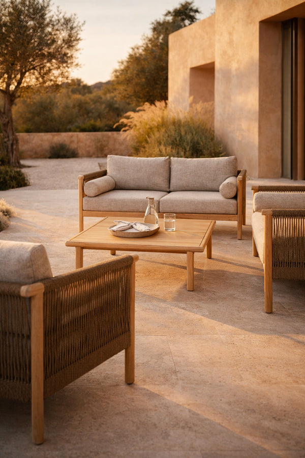 Tuinset Oasis (bank + salontafel + 2 loungestoelen)