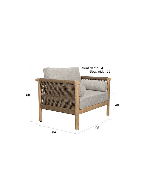 Tuinset Oasis (bank + salontafel + 2 loungestoelen)