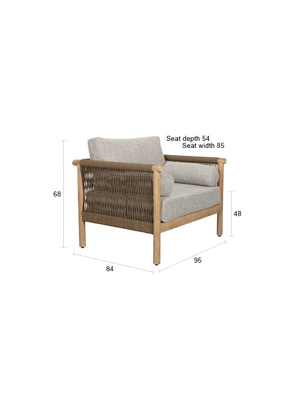 Tuinset Oasis (bank + salontafel + 2 loungestoelen)
