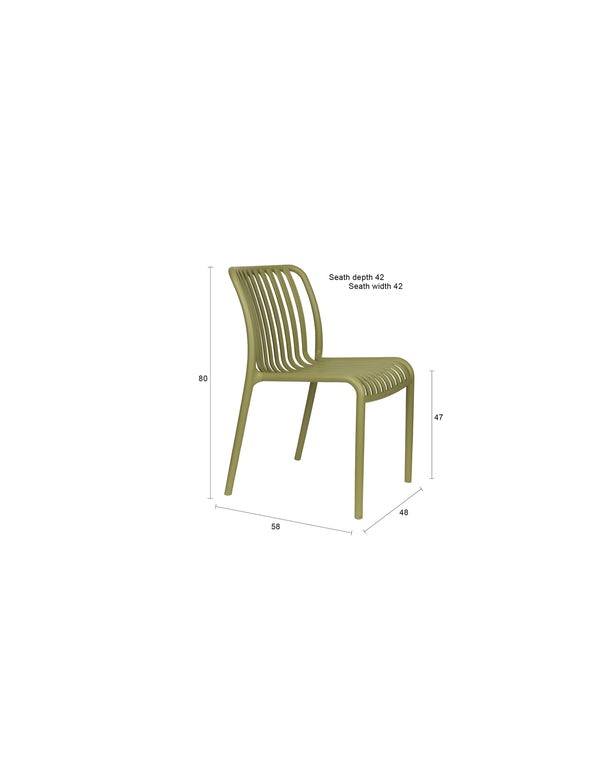 Buitenstoel Mante Groen (set of 4)