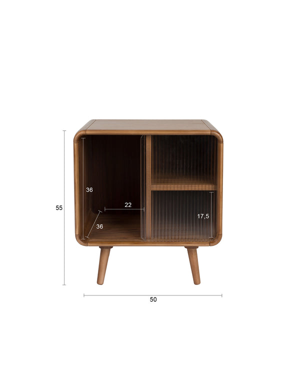 Zijtafel / Bedstandaard Rise Notenhout