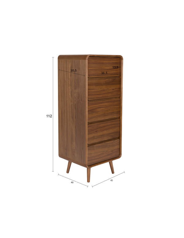 Kast Rise Notenhout