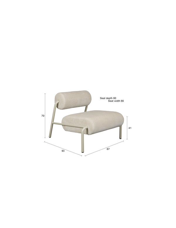 Lekima loungestoel off-white