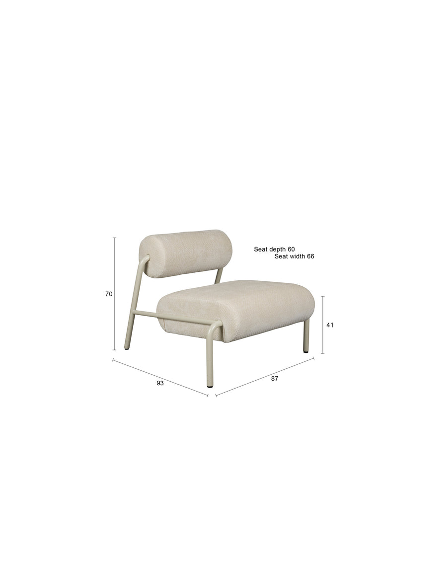 Lekima loungestoel off-white