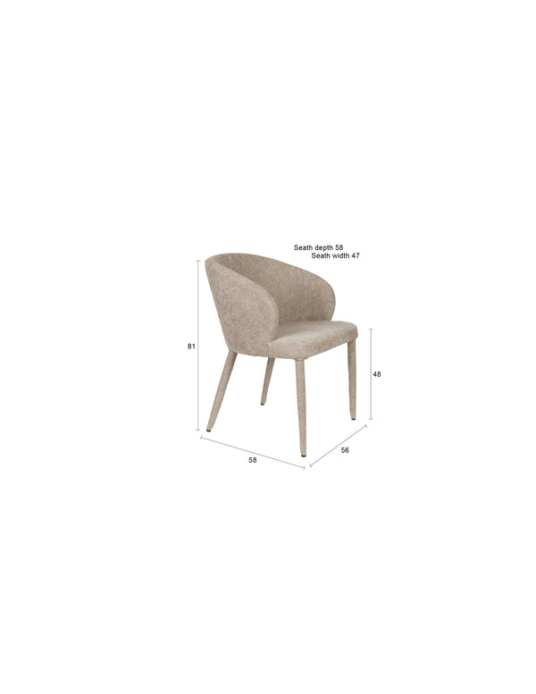 Stoel Tamsin Beige (set of 2)