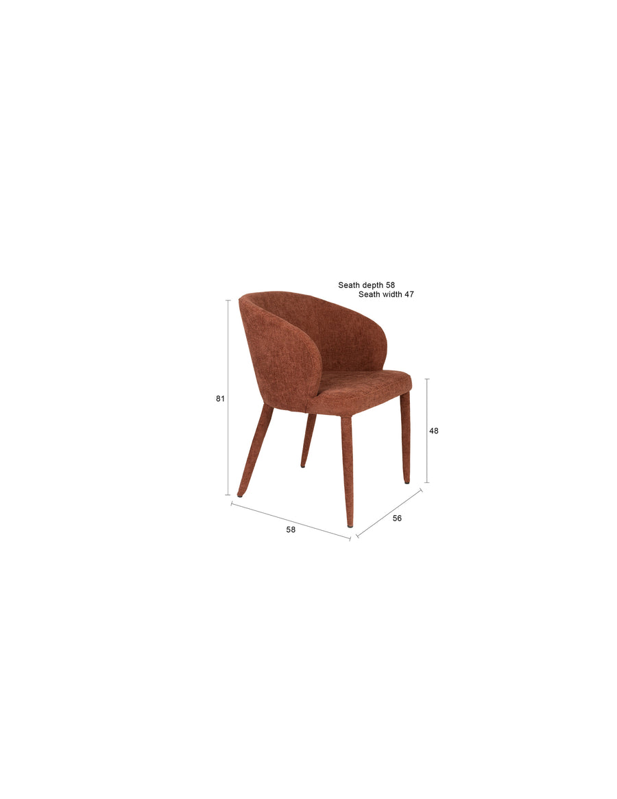 Stoel Tamsin Oranje (set of 2)