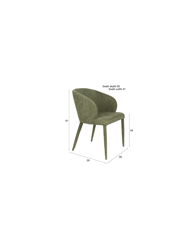 Stoel Tamsin Groen (set of 2)