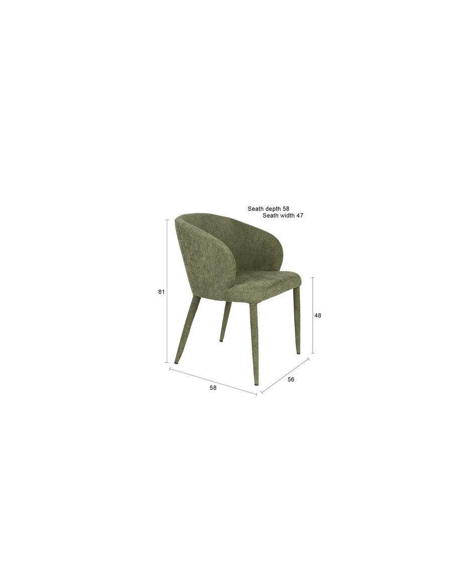 Stoel Tamsin Groen (set of 2)