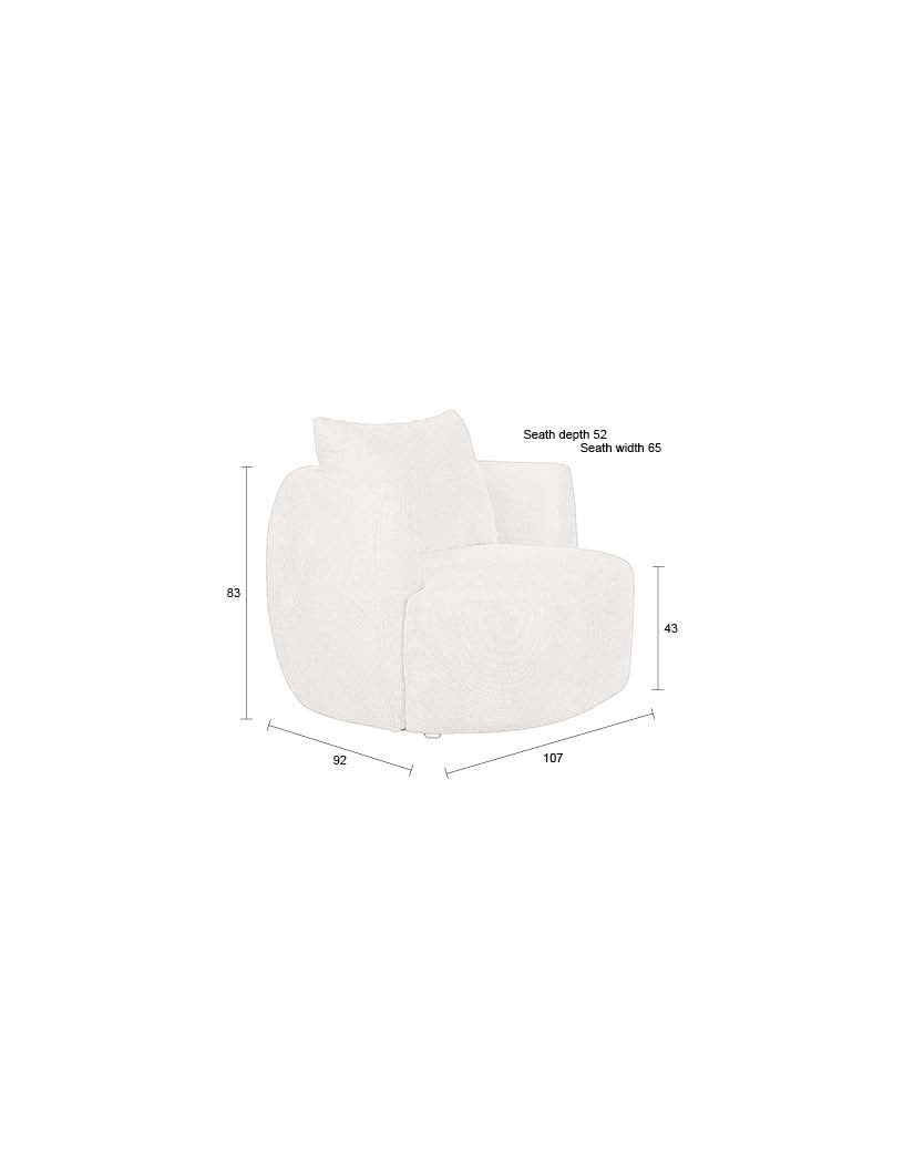 Rocca fauteuil cappuccino