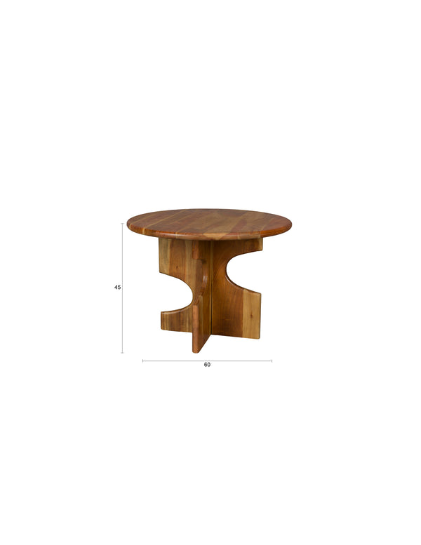 Morgan bijzettafel rond hout
