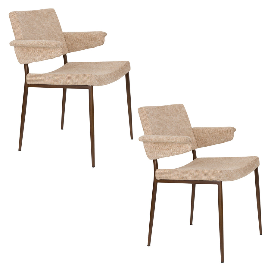 Fauteuil Portland Beige (set van 2)