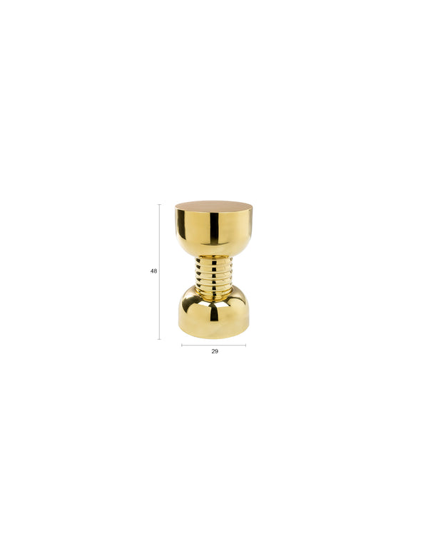 Gonna make you sweat bijzettafel rond 29 cm metaal goud