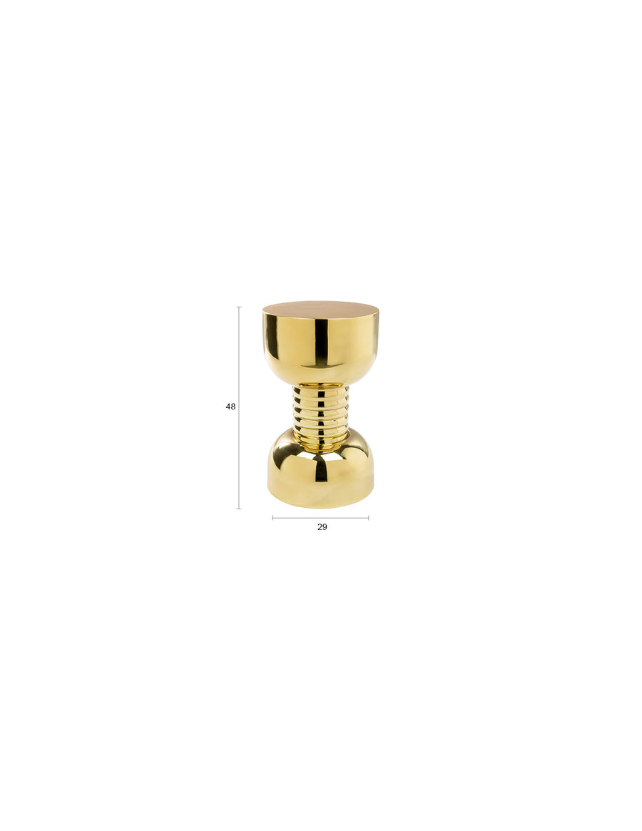 Gonna make you sweat bijzettafel rond 29 cm metaal goud