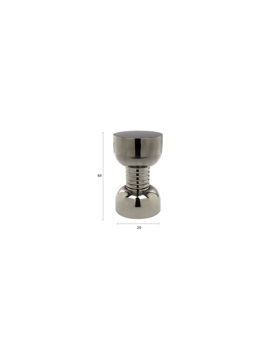 Gonna make you sweat bijzettafel rond 29 cm metaal zilver