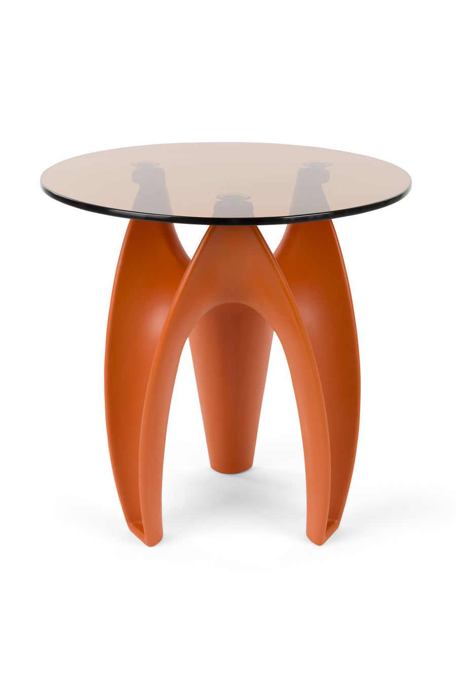 Hactua bijzettafel rond 40 cm glas