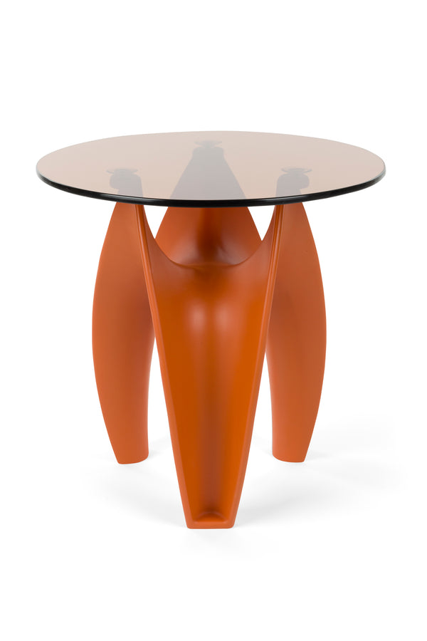 Hactua bijzettafel rond 40 cm glas