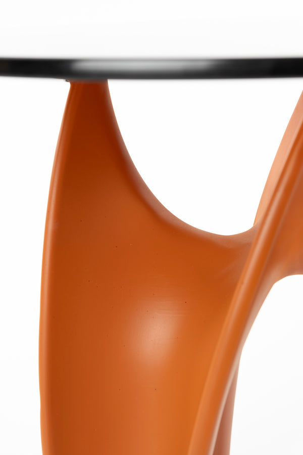 Hactua bijzettafel rond 40 cm glas
