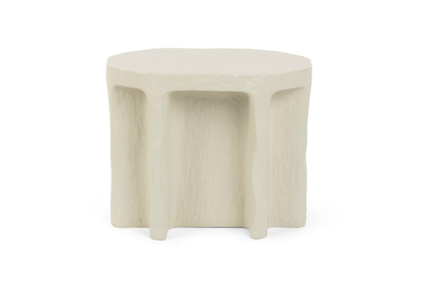 Born to be alive bijzettafel ovaal 60x45 cm beige