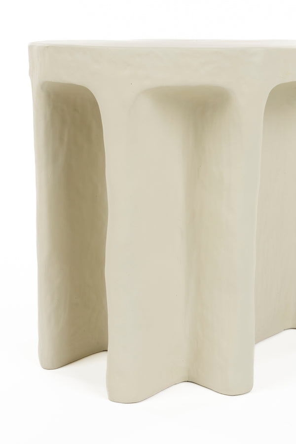 Born to be alive bijzettafel ovaal 60x45 cm beige