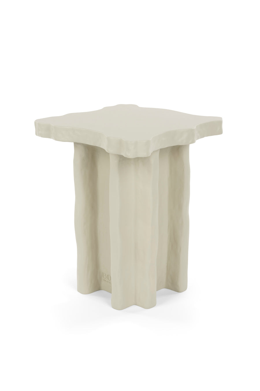 Born to be alive bijzettafel vierkant 41x41 cm beige