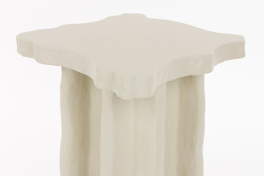 Born to be alive bijzettafel vierkant 41x41 cm beige