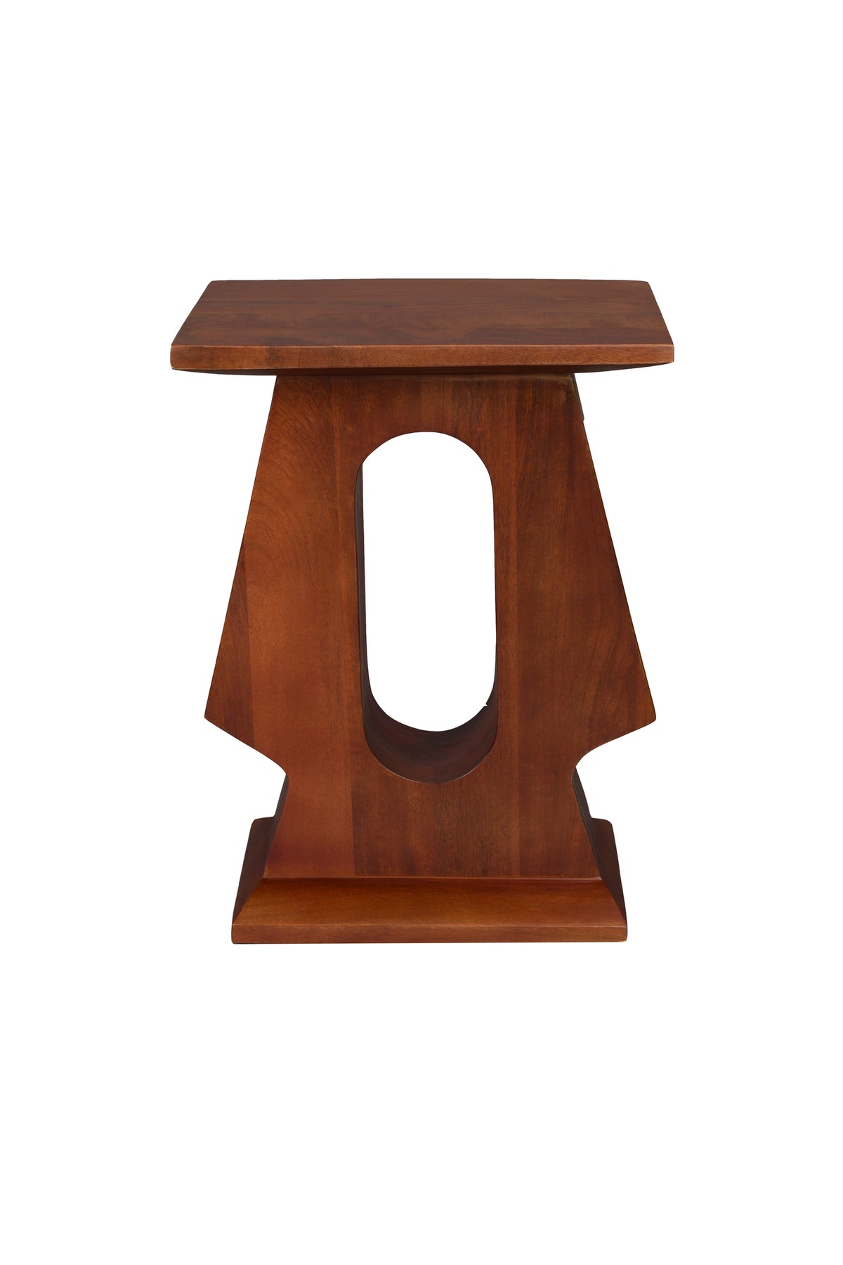 Pilaster bijzettafel rechthoek mangohout bruin