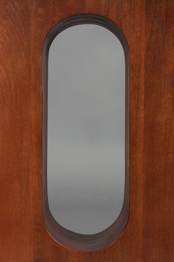 Pilaster bijzettafel rechthoek mangohout bruin