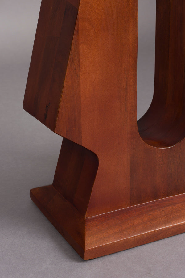 Pilaster bijzettafel rechthoek mangohout bruin