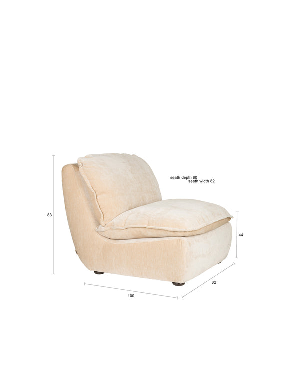 Loungestoel Radley Beige