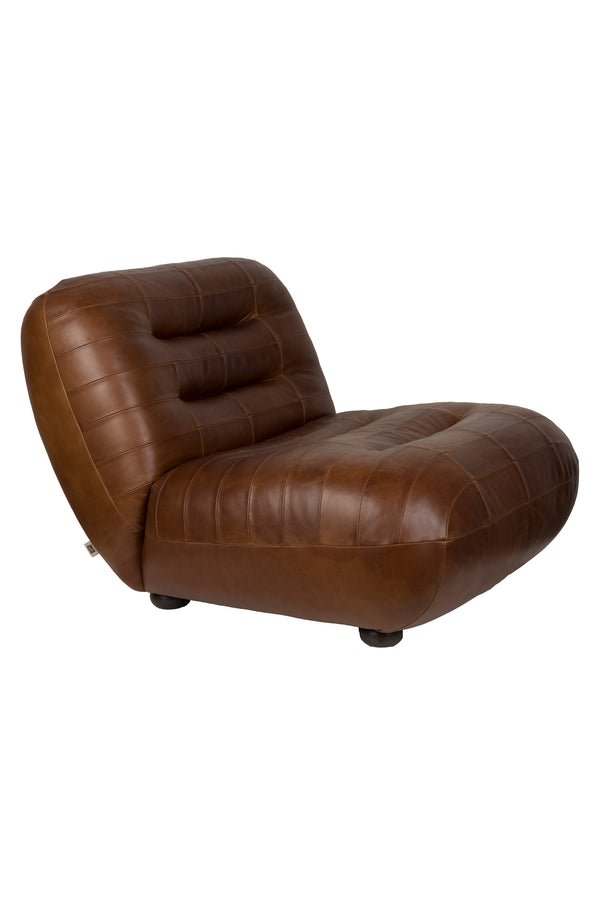 Loungestoel Wyatt Wax Leer Chocolate