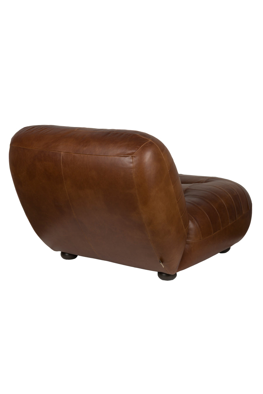 Loungestoel Wyatt Wax Leer Chocolate