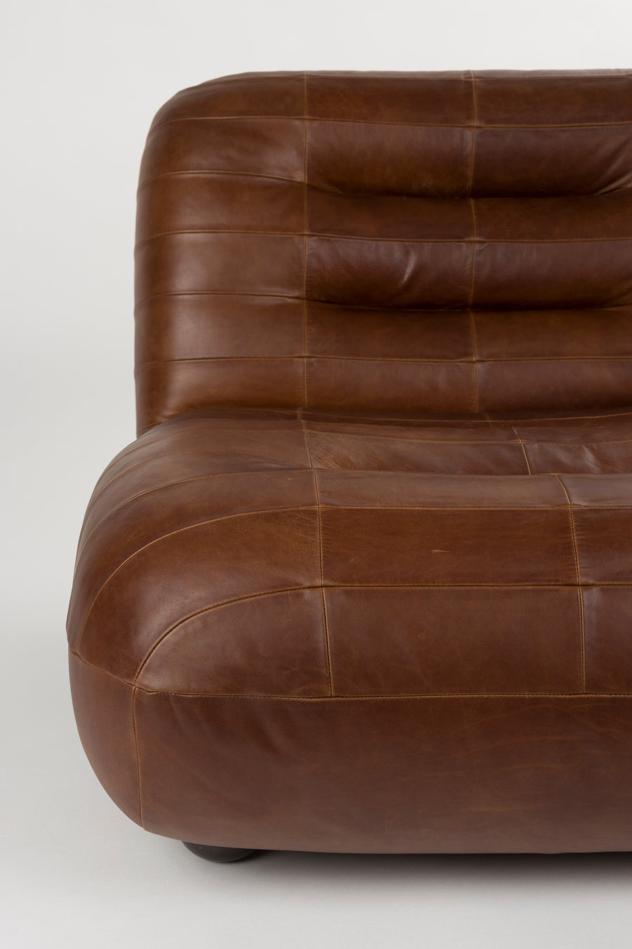 Loungestoel Wyatt Wax Leer Chocolate