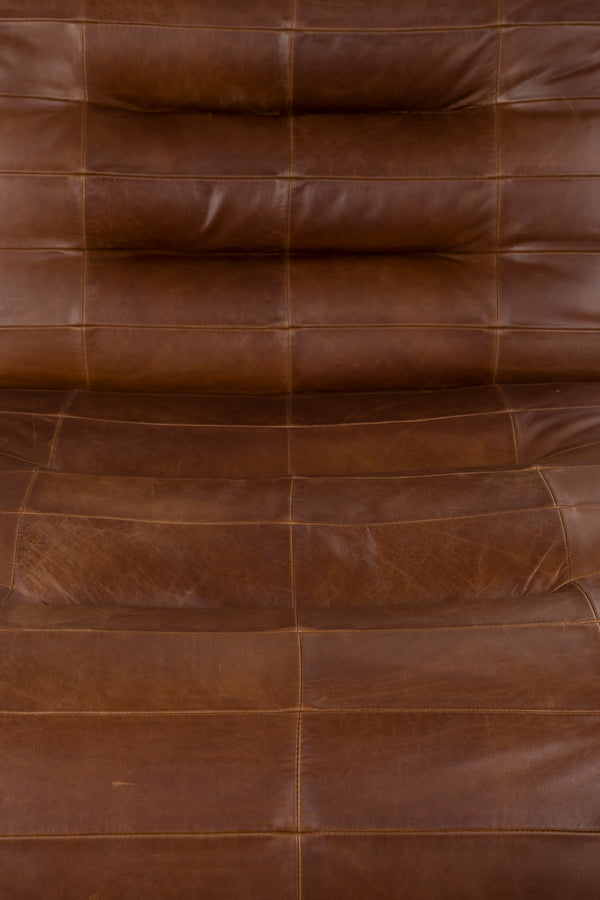 Loungestoel Wyatt Wax Leer Chocolate